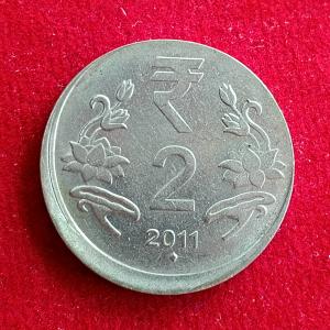 2 Rupees 2011 Off Center Error Coin (Mumbai Mint)