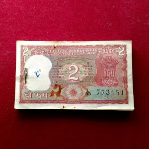 2 Rupees I.G Patel Full Tiger 50 Notes (L83 773451 - L83 773500)