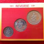 2002 - Sant Tukaram UNC 3 Coins Set (100 & 50, 10 Rupees) Kolkata Mint