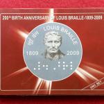 2009 – 200th Birth Anniversary of Louis Braille UNC 2 Coins Set (Rs.100, Rs.2)
