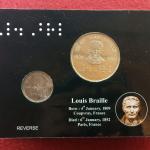 2009 – 200th Birth Anniversary of Louis Braille UNC 2 Coins Set (Rs.100, Rs.2)