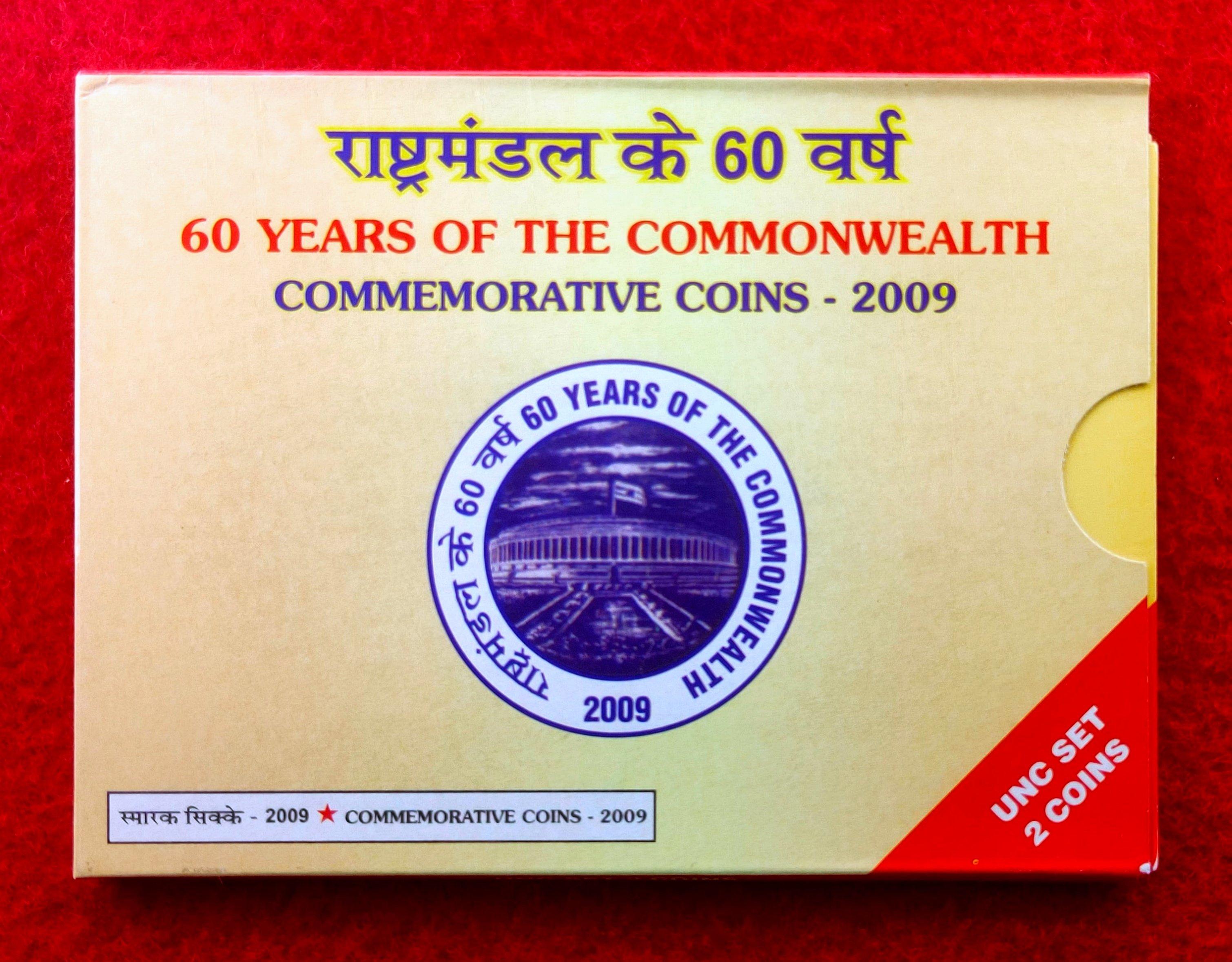2009 - 60 Years of the Commonwealth UNC 2 Coins Set (Rs.100, Rs.5)