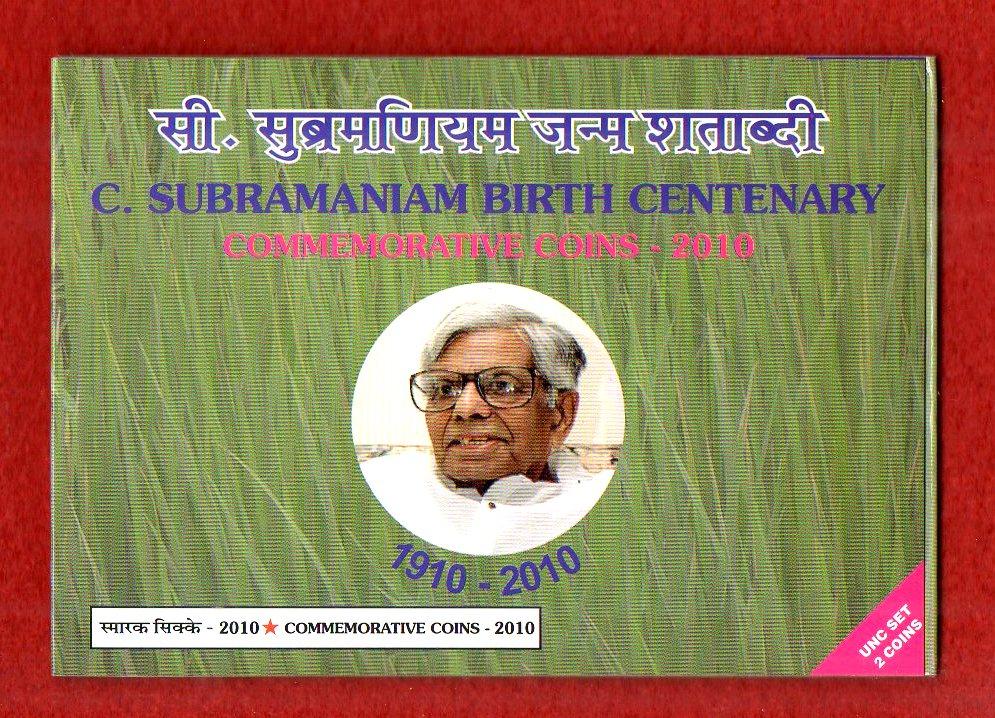 2010 - C.Subramaniam Birth Centenary UNC Coin Set