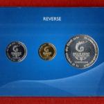 2010 – XIX Commonwealth Games Delhi (Kolkata) UNC 3 Coins Set (Rs.100, Rs.5, Rs.2)
