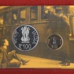 2015 - Centenary Commemoration of Mahatma Gandhi’s Return from South Africa 1915-2015 UNC 2 Coins Set