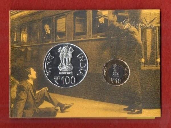 2015 - Centenary Commemoration of Mahatma Gandhi’s Return from South Africa 1915-2015 UNC 2 Coins Set
