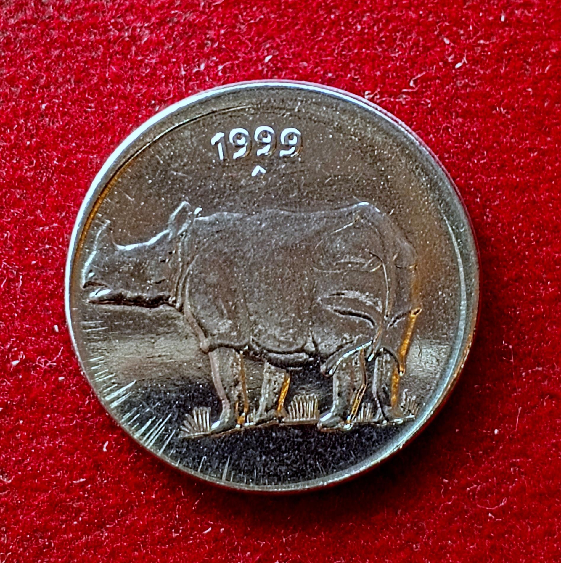 25 Paise 1999 Muimbai Mint Off Center Error Coin