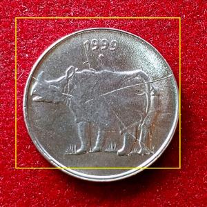 25 Paise 1999 Multiple Die Crack Error Coin (Mumbai Mint)