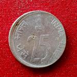 25 Paise 2000 Hyderabad Mint Off Center Error Coin