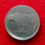 25 Paise 2001 Mumbai Mint Off Center Error Coin