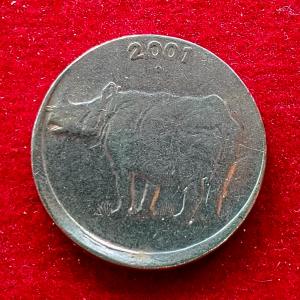 25 Paise 2001 Mumbai Mint Off Center Error Coin