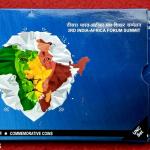 3rd India - Africa Forum Summit UNC Commemorative Coin Set (Rs.500, Rs.10)