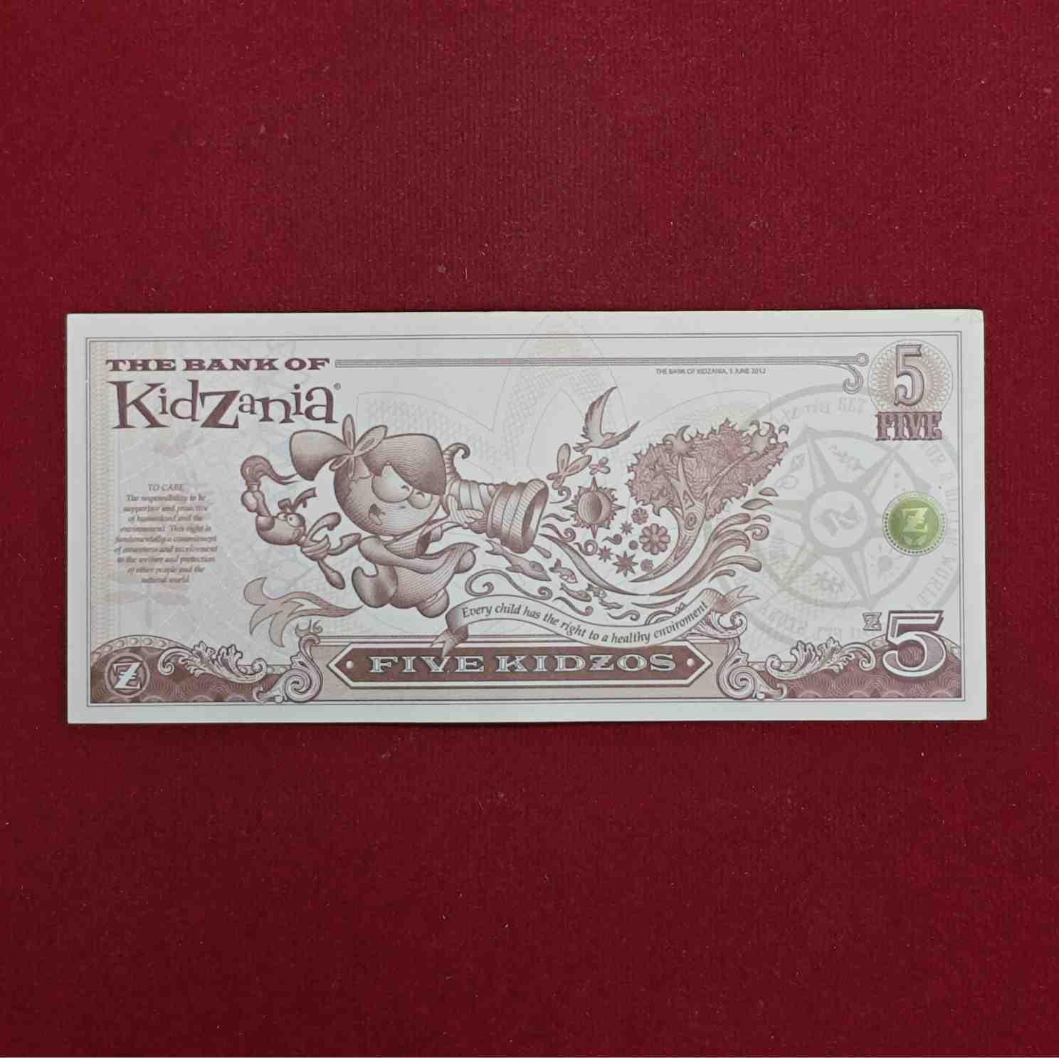 5 KidZo KidZania Play Currency Note – Collectible Fantasy Money