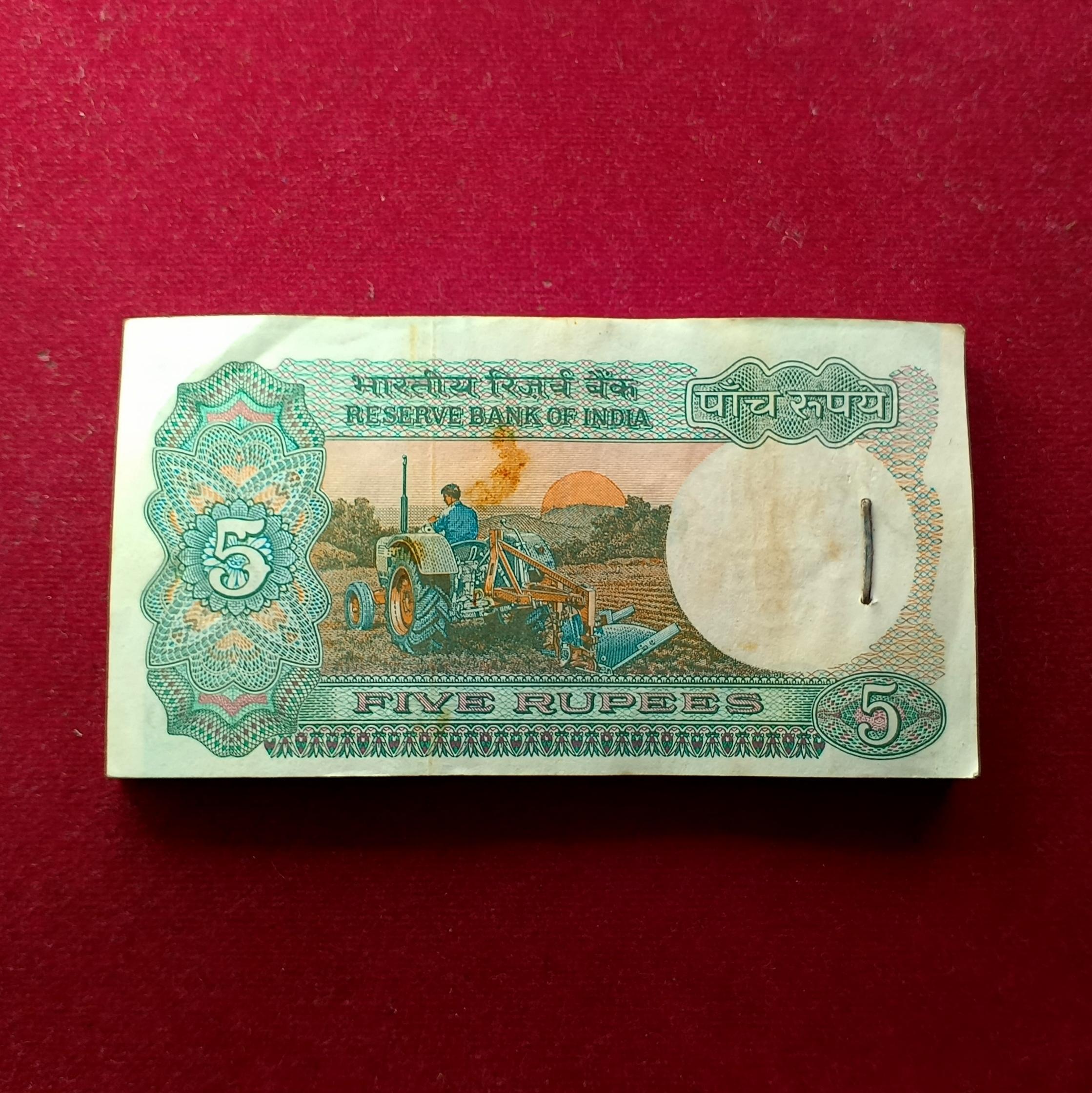 5 Rupees Manmohan Singh 75 Notes (92N 165626 - 92N 165700)