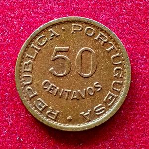 Angola 50 Centavos 1957 Coin