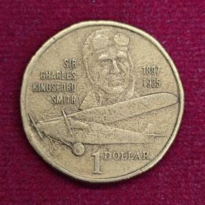 Australia 1 Dollar - Elizabeth II  Sir Charles Kingsford Smith 1997 Commemorative  Coin