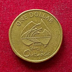 Australia 1 Dollar Elizabeth II Year of the Outback 2002 Commemorative Coin