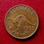 Australia 1 Penny Elizabeth II 1955 Coin