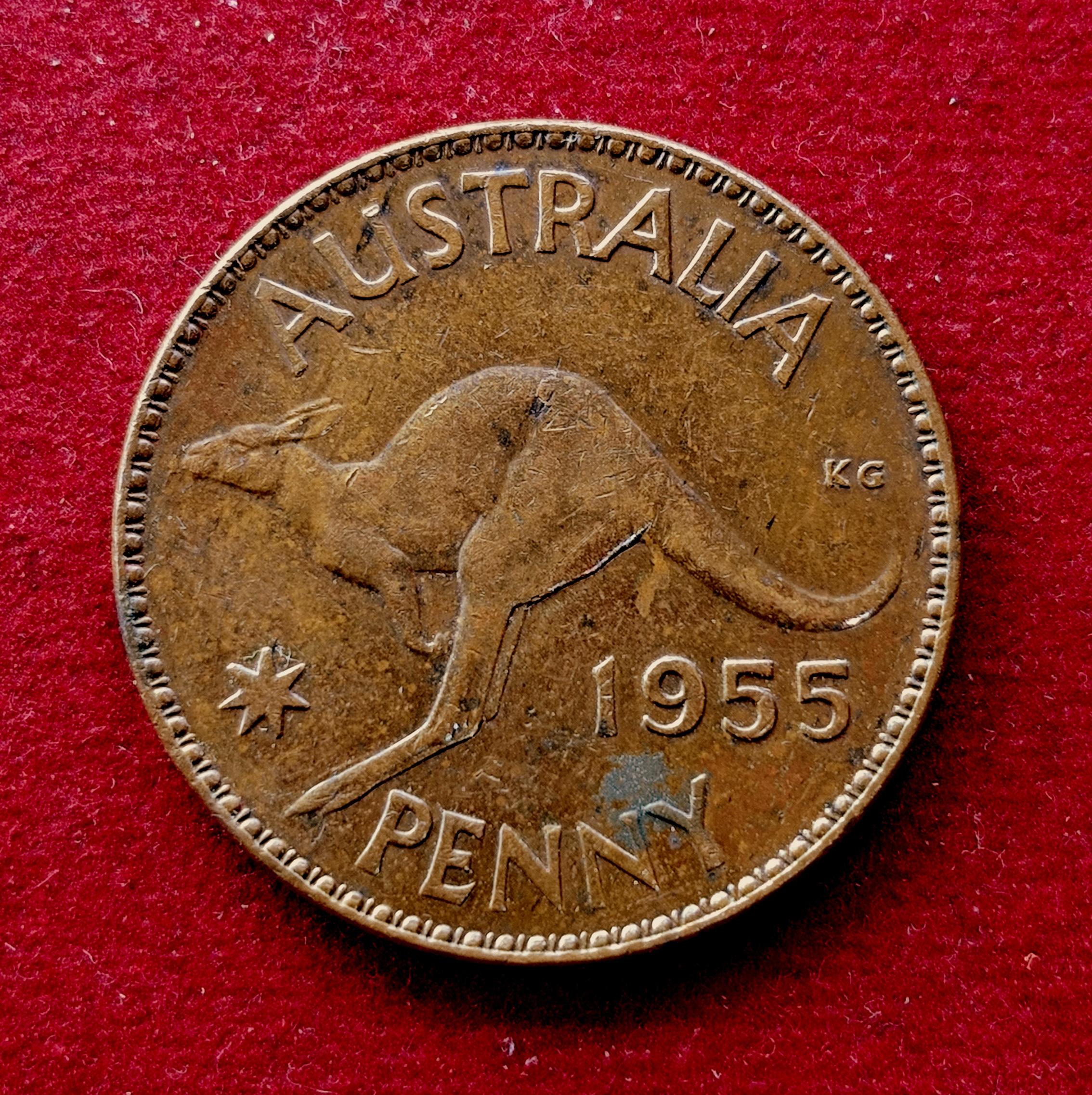 Australia 1 Penny Elizabeth II 1955 Coin