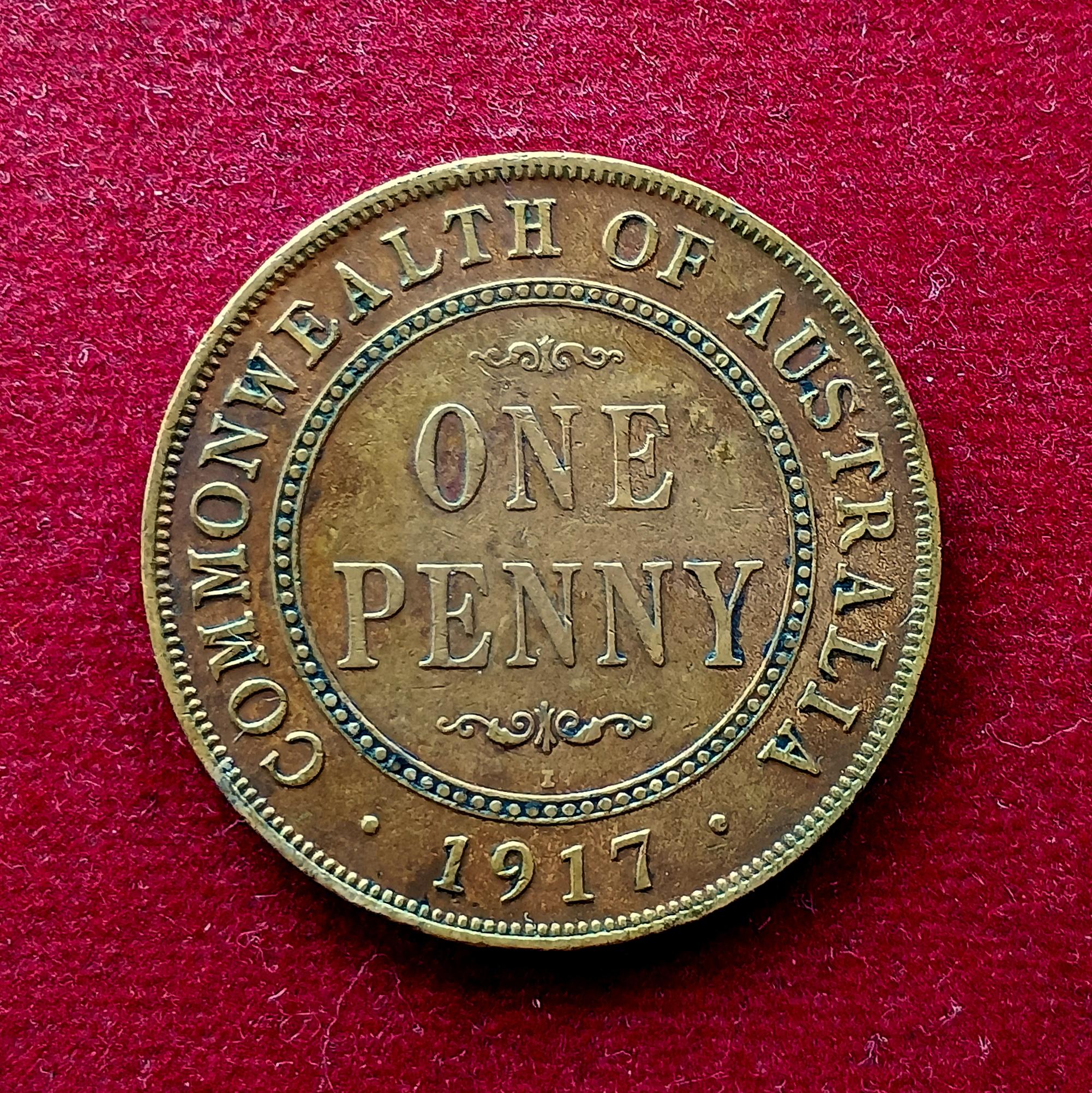 Australia 1 Penny George V 1917 Coin