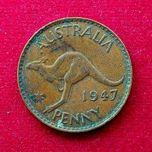 Australia 1 Penny George VI 1947 Coin