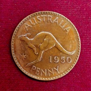 Australia 1 Penny George VI 1950 Coin