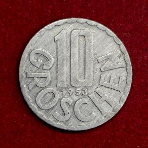 Austria 10 Groschen 1953 Coin