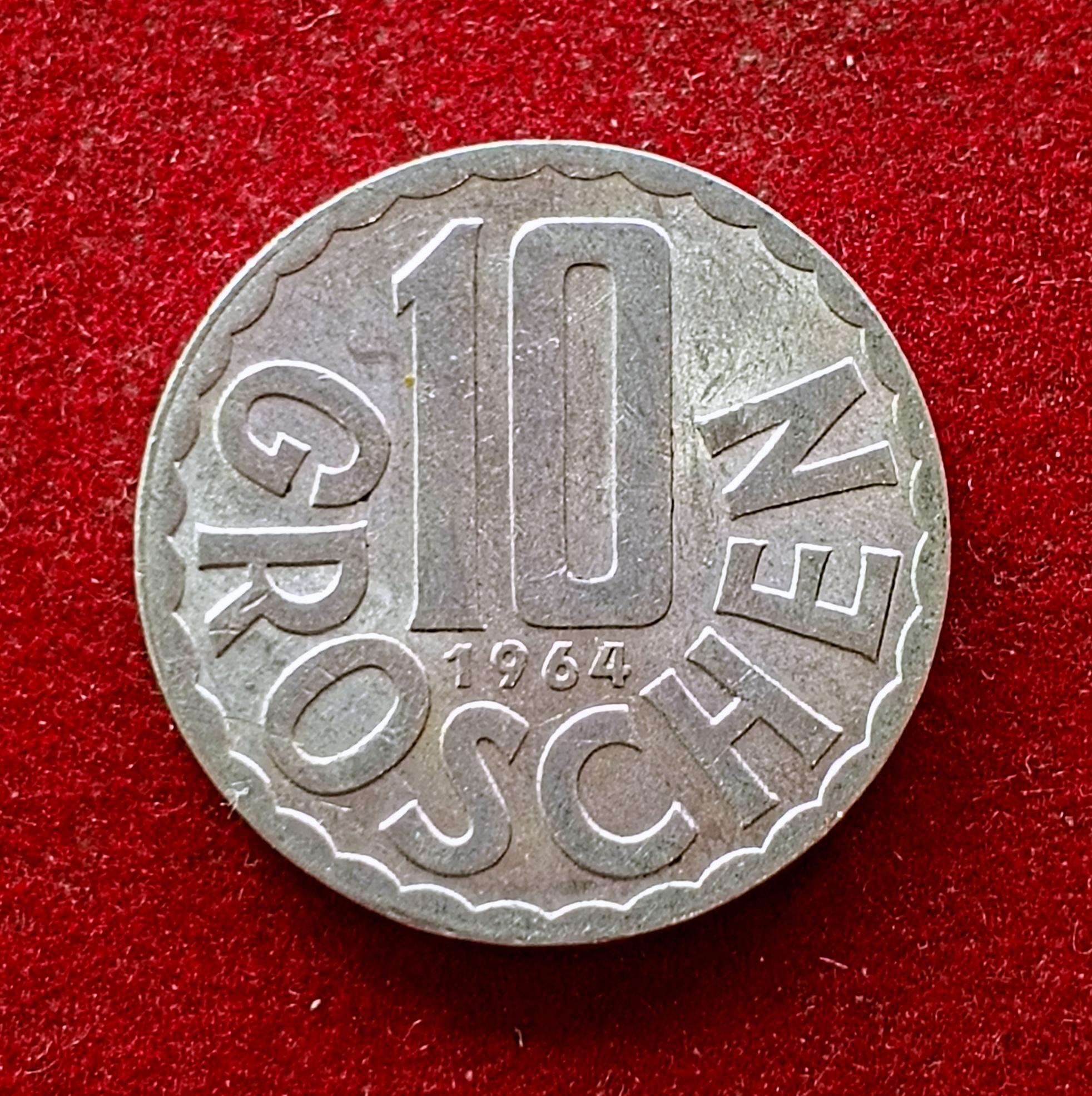 Austria 10 Groschen 1964 Coin