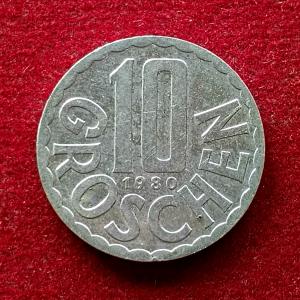 Austria 10 Groschen 1980 Coin