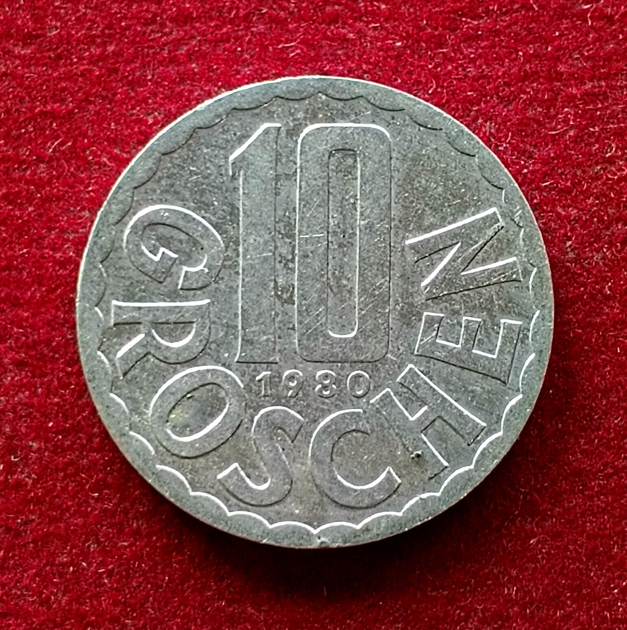 Austria 10 Groschen 1980 Coin