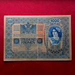Austria 1000 Kronen First issue Overprint - German Austria 1919 Banknote