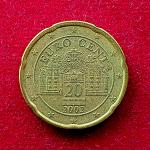 Austria 20 Euro Cent 2nd map 2002 Coin