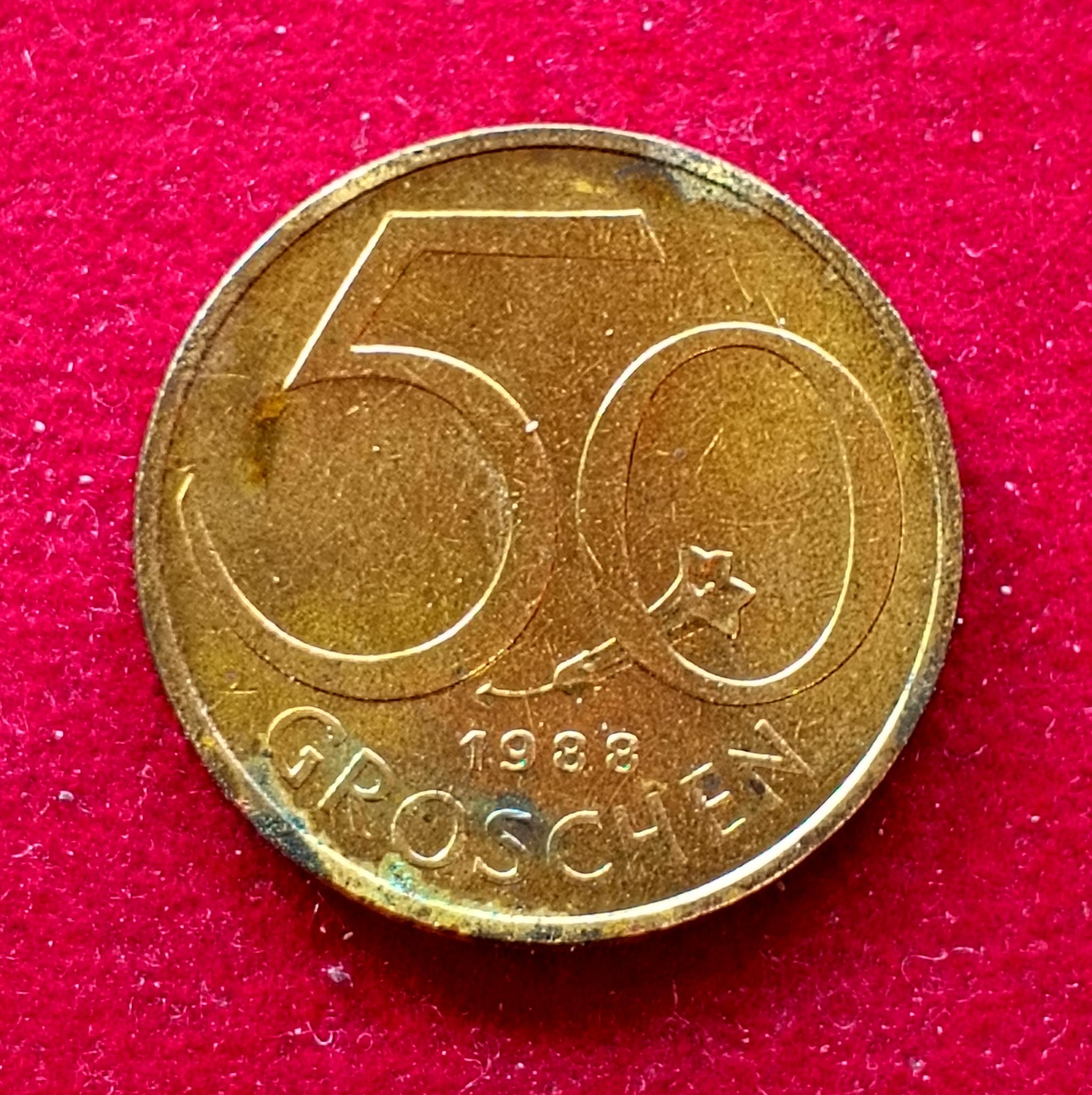 Austria 50 Groschen 1988 Coin