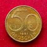 Austria 50 Groschen 1991 Coin