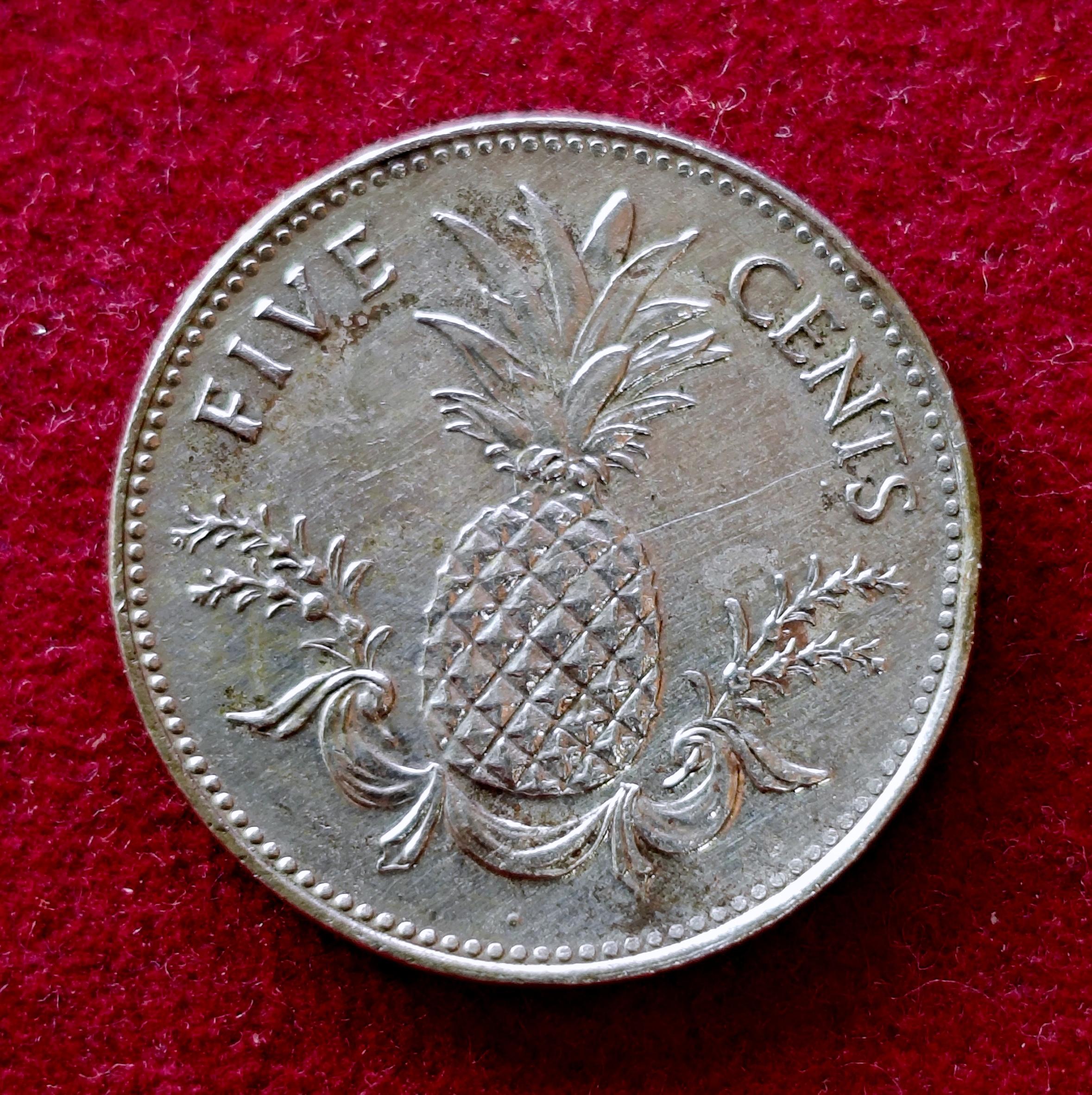 Bahamas 5 Cents 2000 Coin