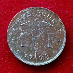 Belgium 1 Franc 1928 Coin