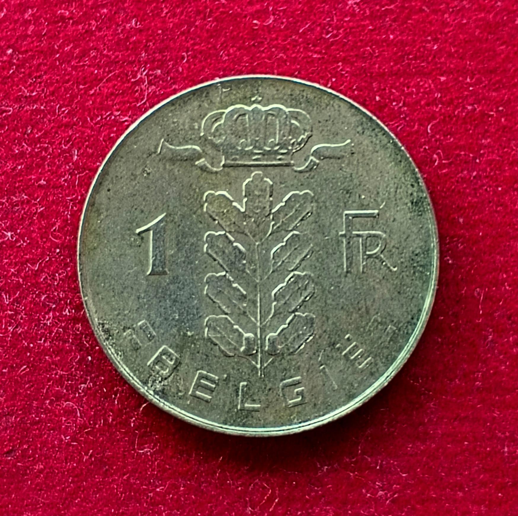 Belgium 1 Franc - Baudouin I French text 1973 Coin