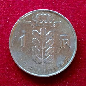 Belgium 1 Franc - Baudouin I French text 1980 Coin