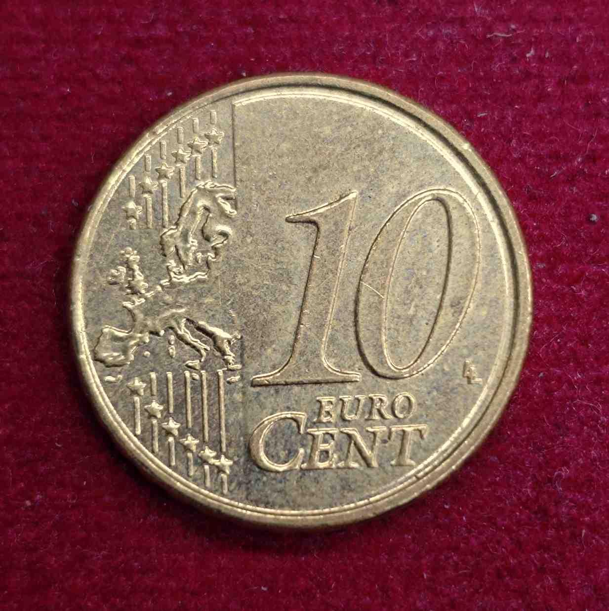 Belgium 10 Euro Cent - Albert II 2010 Coin