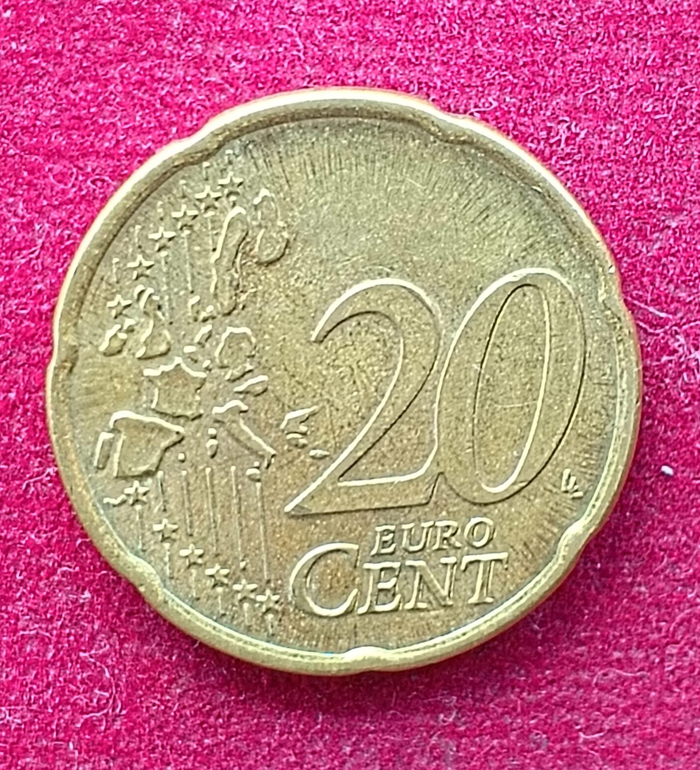 Belgium 20 Euro Cents – King Albert II 2000 Coin