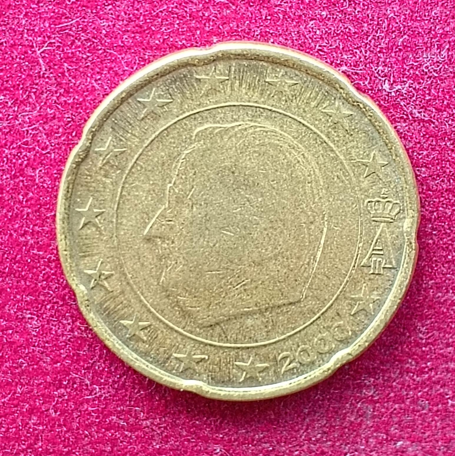 Belgium 20 Euro Cents – King Albert II 2000 Coin