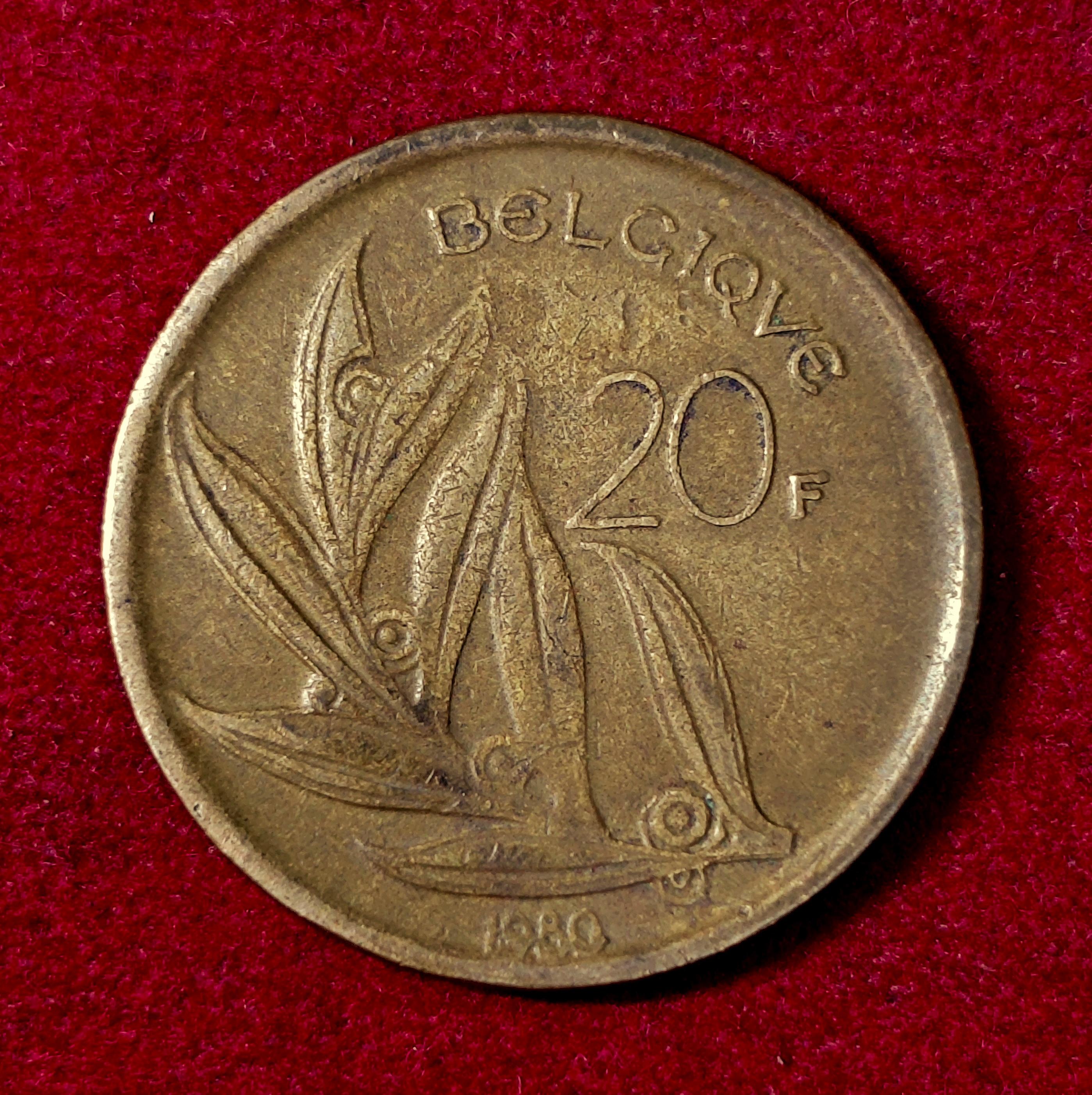 Belgium 20 francs 1980 Coin