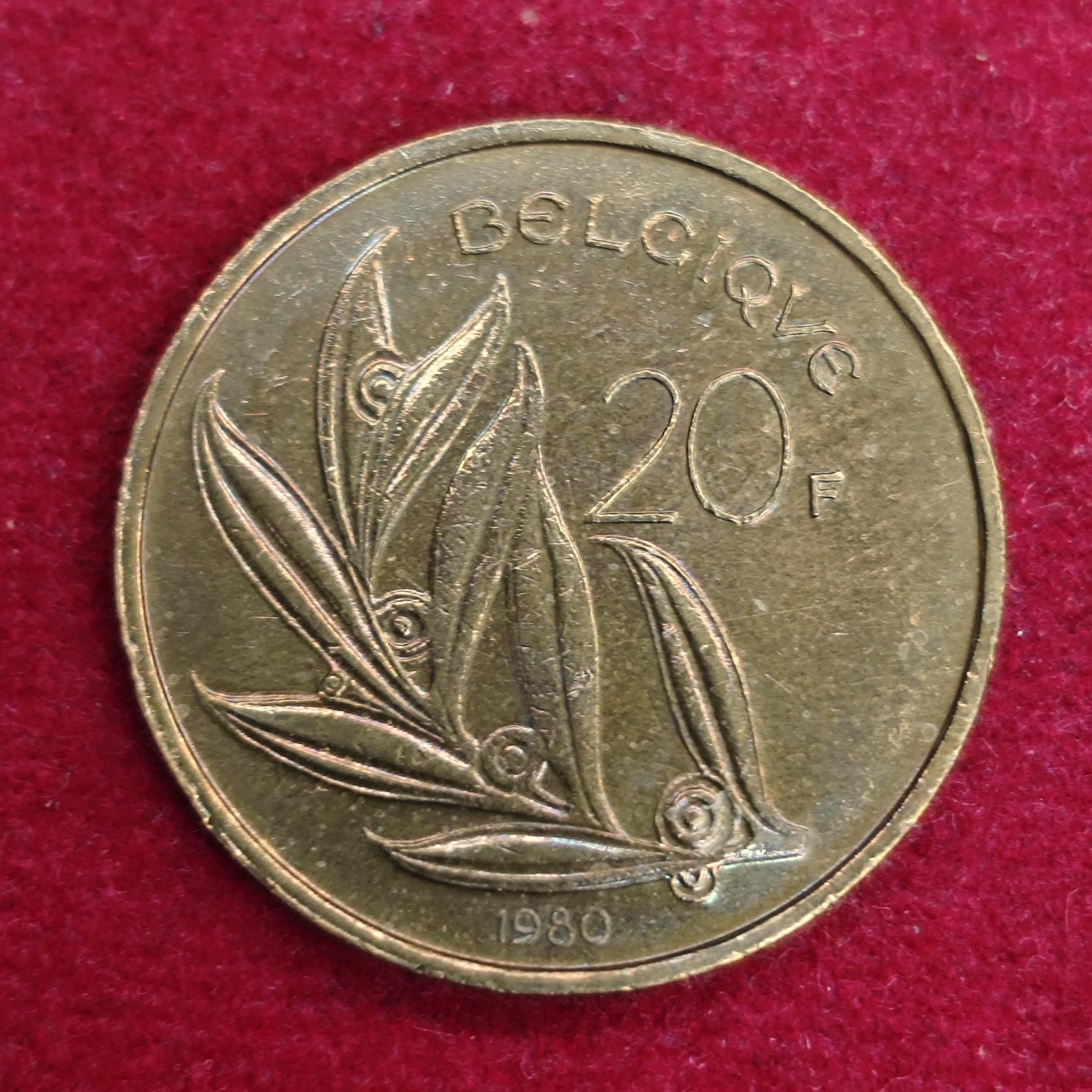 Belgium 20 francs 1980 Coin