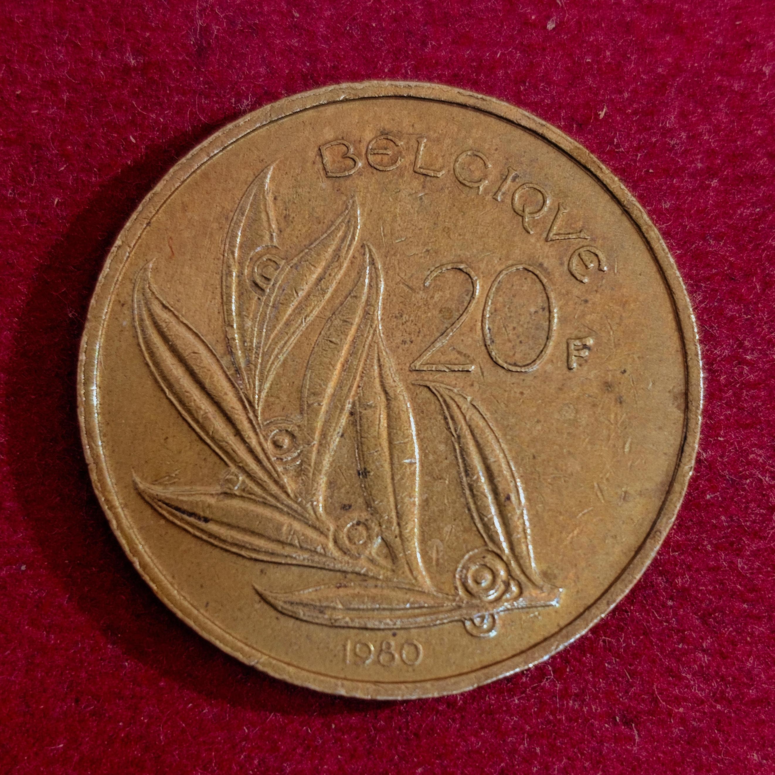 Belgium 20 francs 1980 Coin