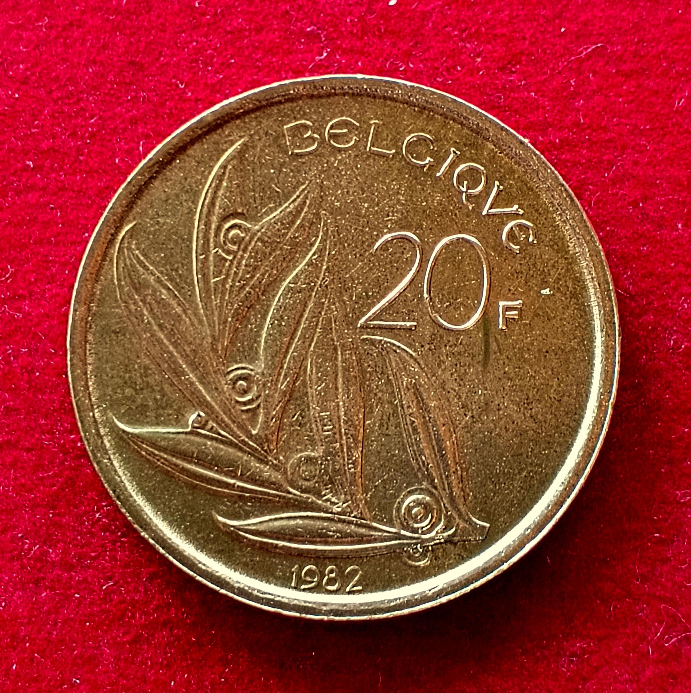 Belgium 20 Francs - Baudouin I Dutch text 1982 Coin