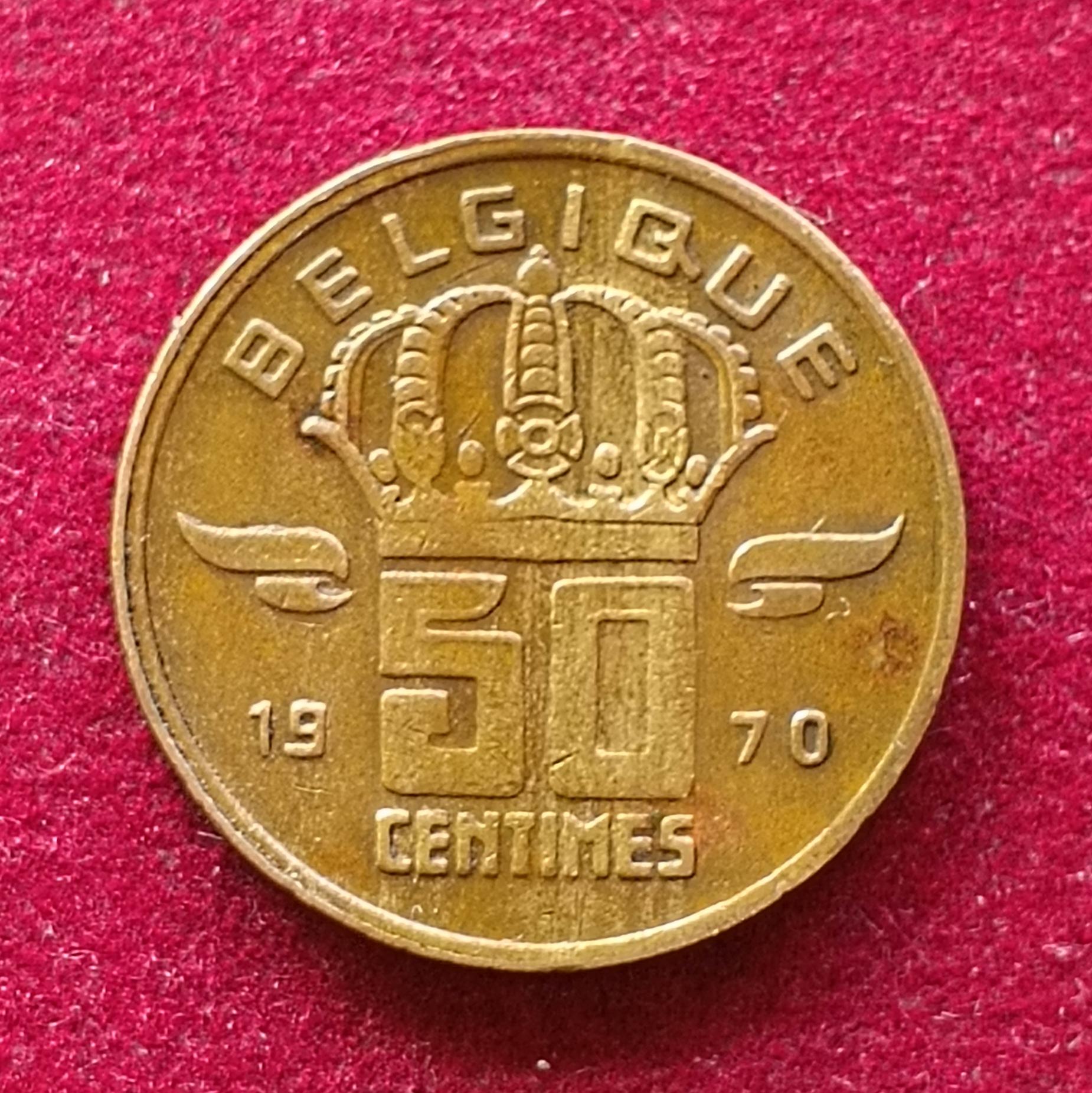 Belgium 50 Centimes Baudouin I 1970 Coin