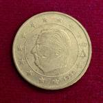 Belgium 50 Euro Cents – Albert II 2nd map, 2nd type, 1st portrait 1999 Coin