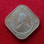Birtish India 2 Annas George V 1920 Coin