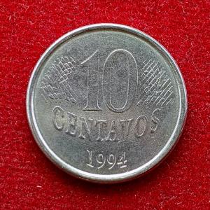 Brazil 10 Centavos 1994 Coin