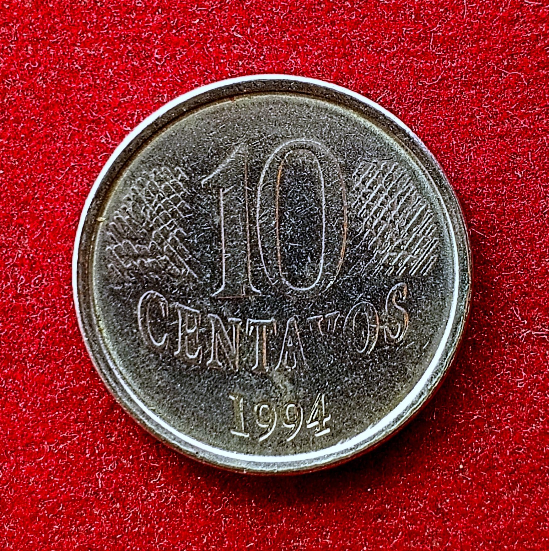 Brazil 10 Centavos 1994 Coin